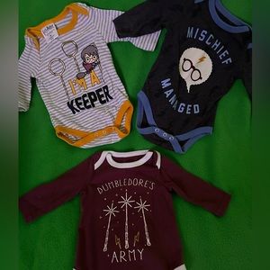 3 Pack NB Harry Potter LS Onesies